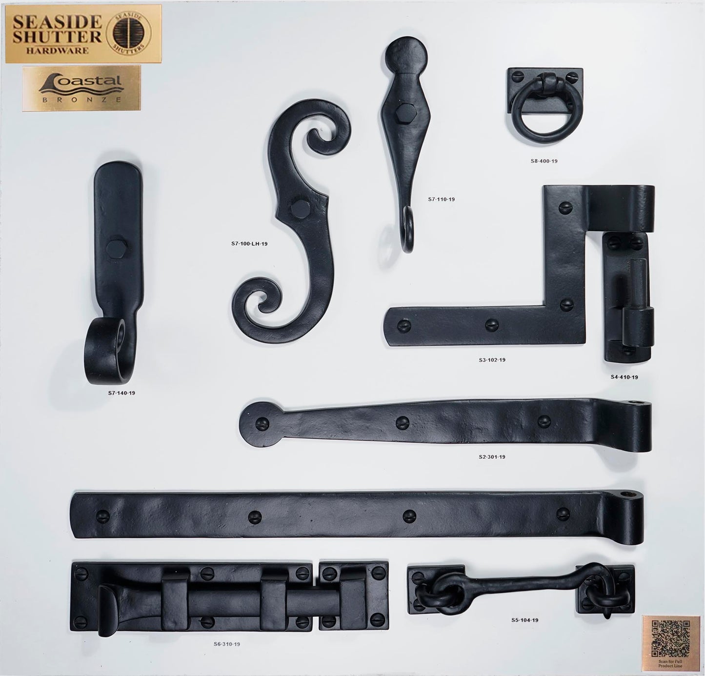 Seaside Shutter Hardware Display Board