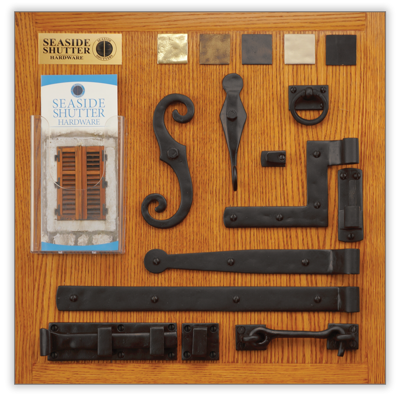 Seaside Shutter Hardware Display Board