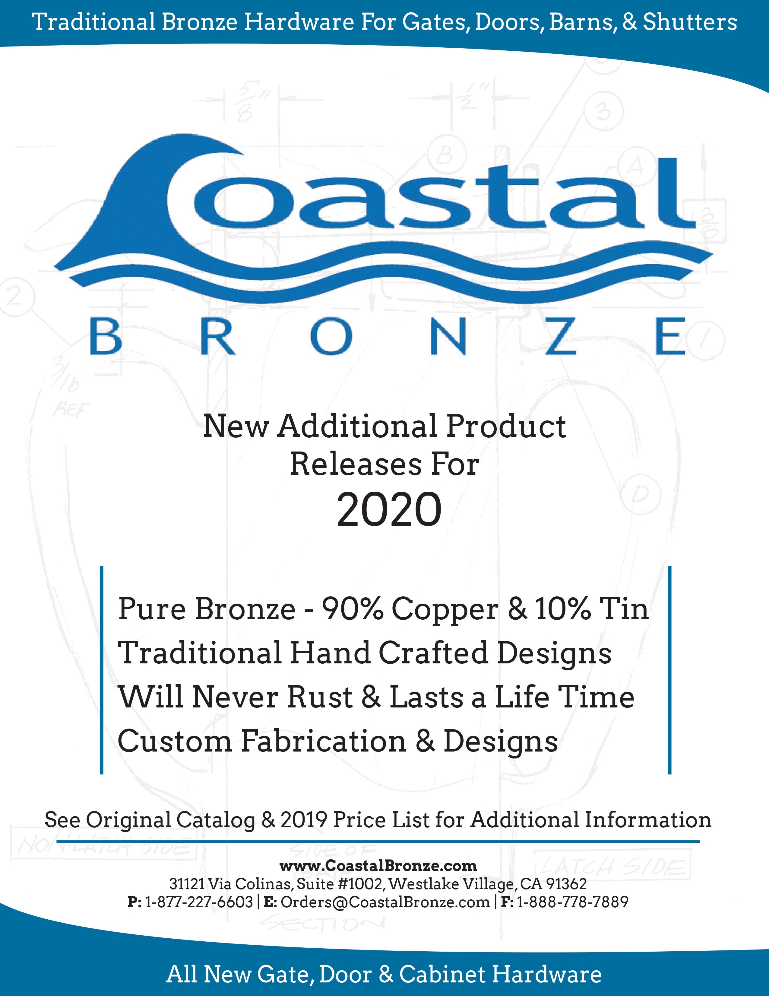Coastal Bronze New Product Booklet 2020 Coastal Hardware Rep