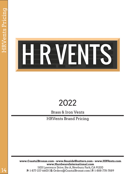 HRVents 2020 Price List